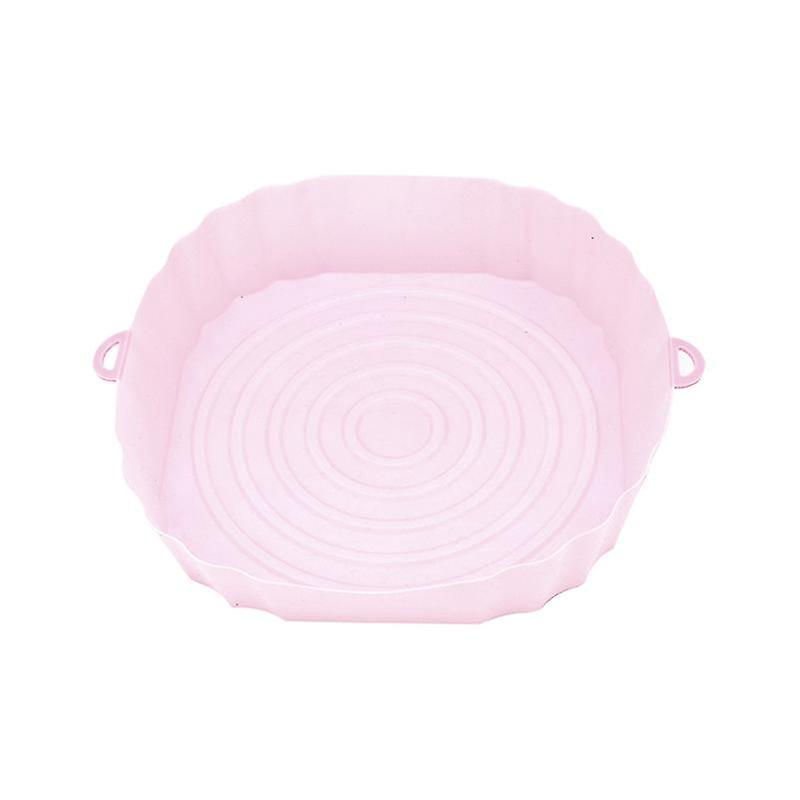 21 Cm Airfryer-kochplatte, Frittierkorb Für Hähnchen, Rosa Silikonmatte
