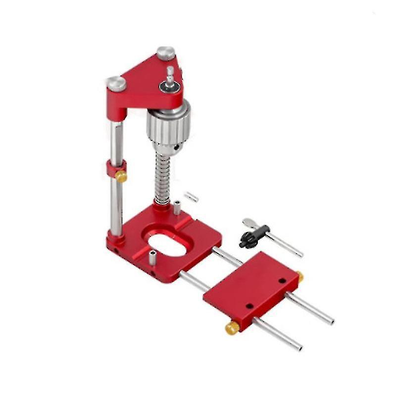 Verstellbare Präzisionsbohrführung Für Die Holzbearbeitung, Aus Roter Aluminiumlegierung.