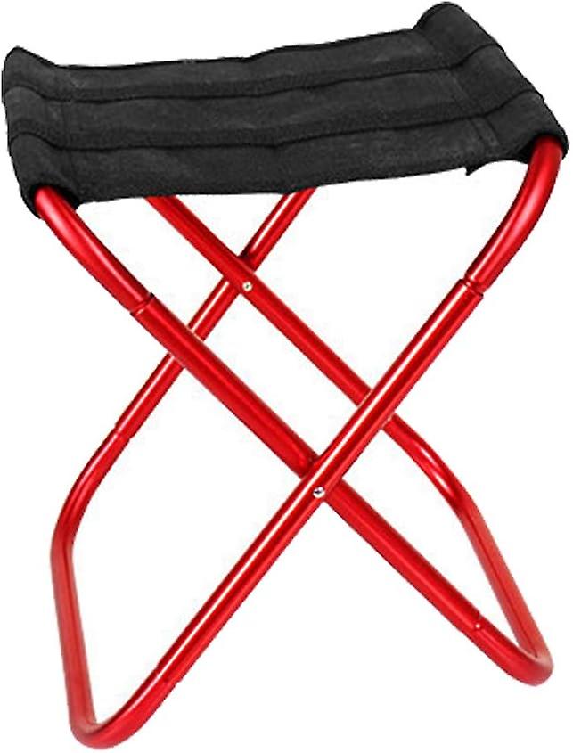 Zusammenklappbarer Und Tragbarer Roter Campinghocker Mit Gestell Aus Oxford-aluminiumlegierung Für Wanderungen, Grillabende, Picknicks Im Garten Und Den Strand