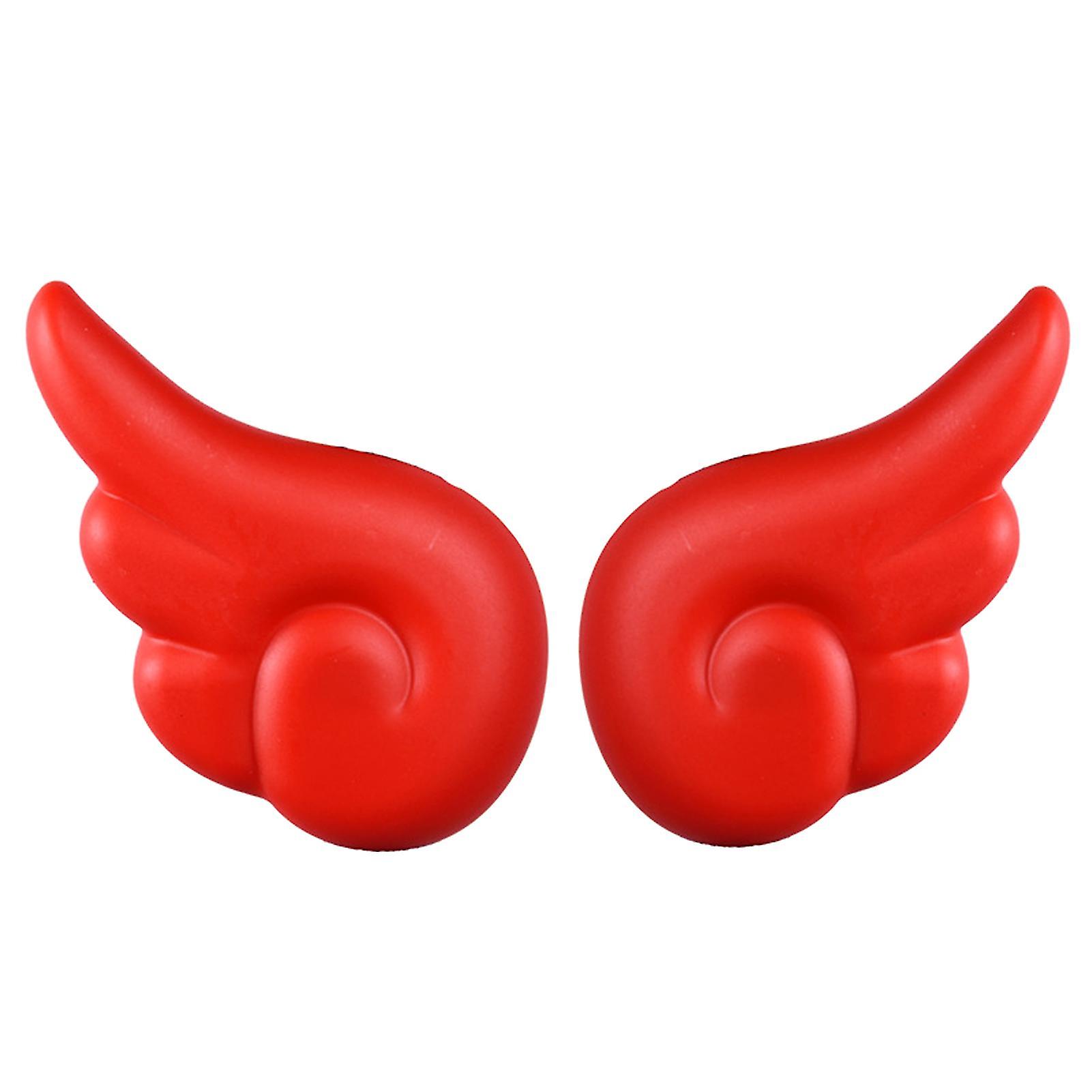 Universeller, Dekorativer, Flügelförmiger Aufkleber Für Helme, Motorräder Und Fahrräder, Rot