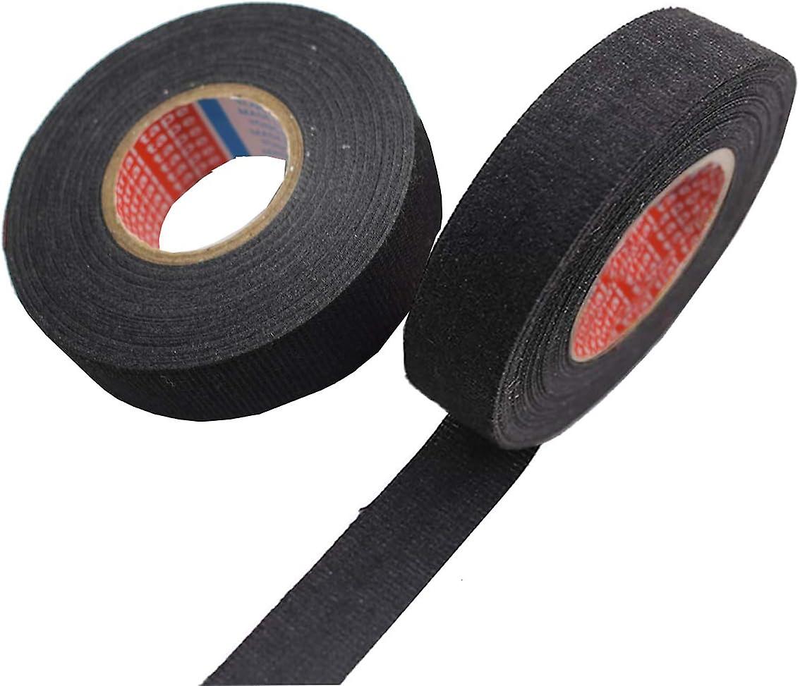 Rollen Hochtemperaturbeständiges Schwarzes Gewebeklebeband, Speziell Für Kfz-kabelbäume Entwickelt (19 Mm X 15 M, 25 Mm X 15 M)