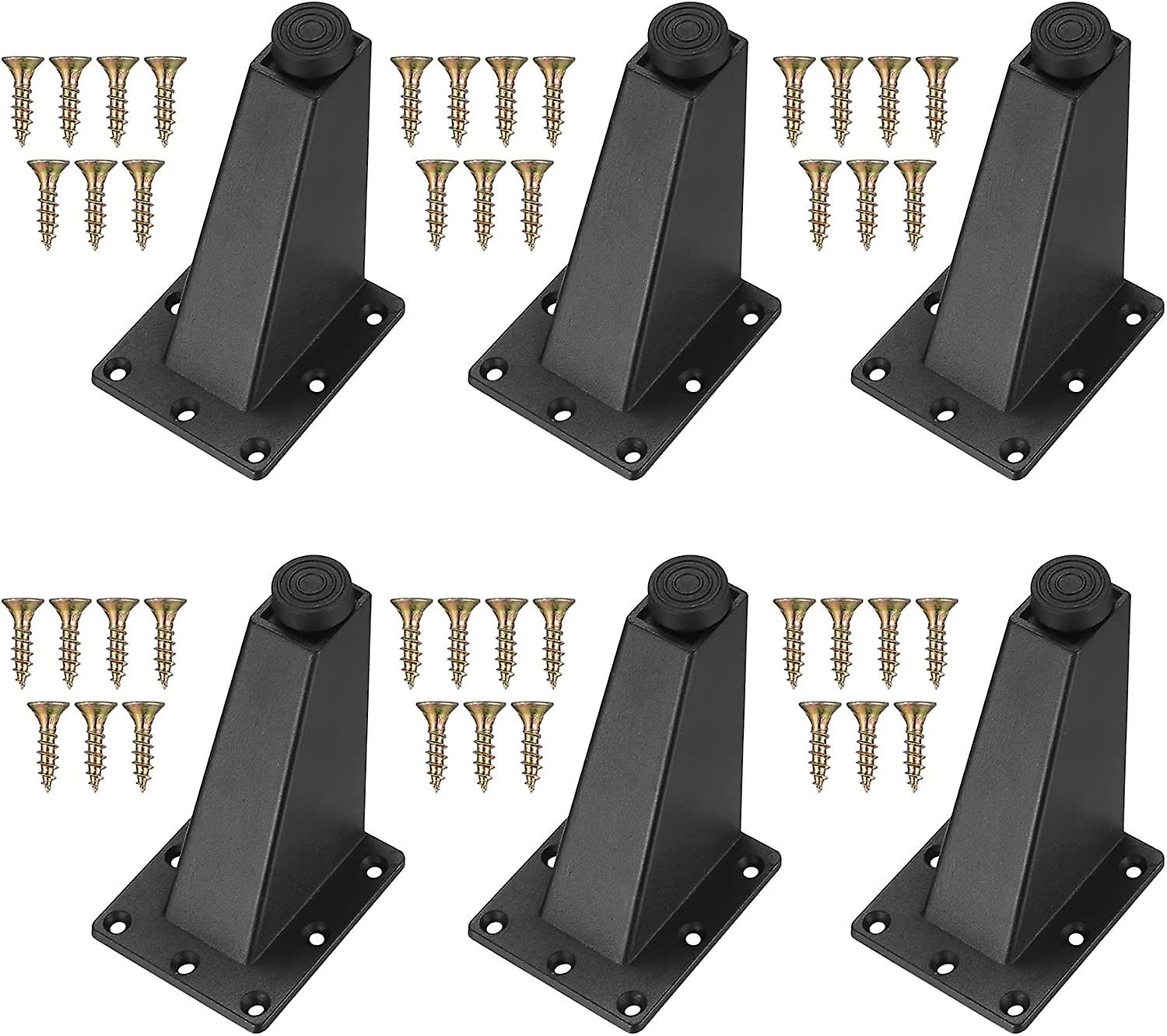 Verstellbare Schwarze Metallmöbelfüße (6 Stück) Für Tische, Schränke, Küchen, Sofas Und Schreibtische