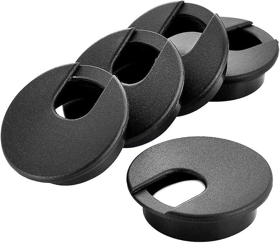 Schwarze 50-mm-kabelabdeckungen – 5er-pack, Kabelorganisator Für Desktop- Und Heimbüro-computer