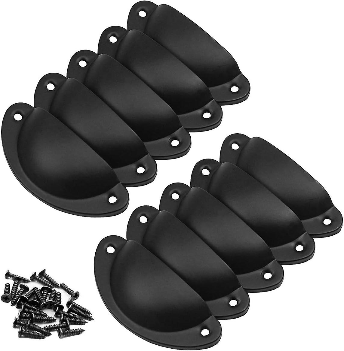 Set Mit 10 Schwarzen Vintage-möbelknöpfen – Schubladengriffe Aus Metall Für Schränke, Kleiderschränke Und Kommoden