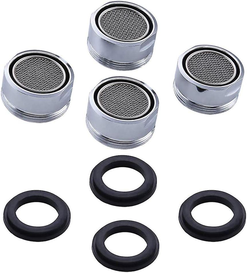 4er-set Universal-luftsprudler Für Küchen- Und Badezimmerarmaturen, Wassersparend – Silber – 24 Mm
