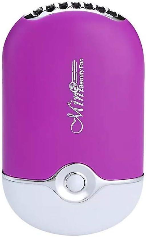 Mini-tragbarer Elektroventilator, Usb-aufladbar, Lila