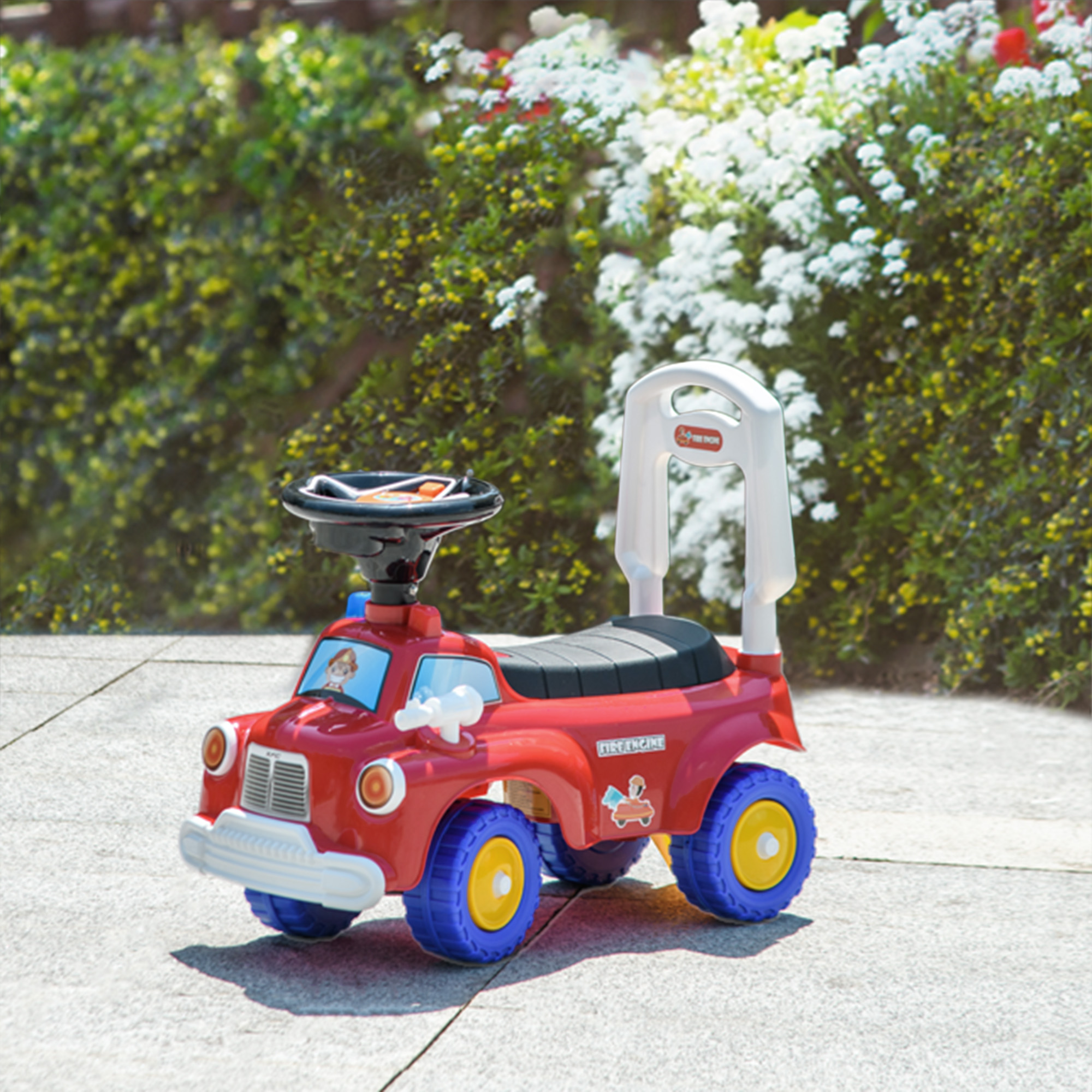 Kinderauto Für 18-36 Monate Mit 3 Lichtern, Musik, Lenkrad Und Staufach, 49 X 24 X 42 Cm, Rot