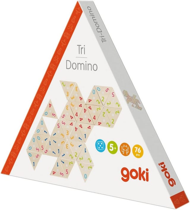Goki - Wooden Tri-Domino Game
