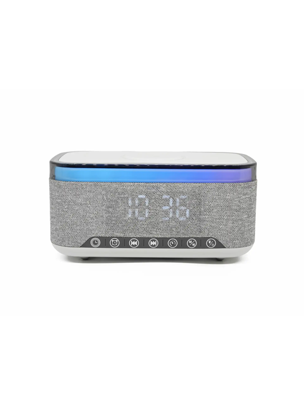 DENVER CRQ-225 - FM Clock Radio - with Bluetooth function & wireless charging - Gray - AM/FM - Grau
