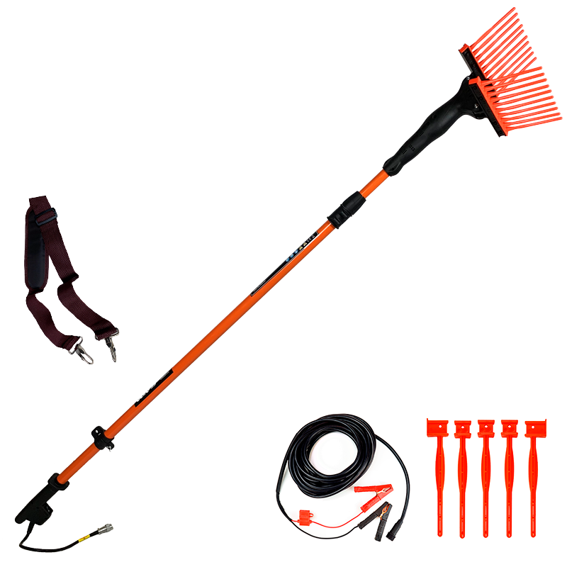 Sakawa - Olivenrüttler Elektrischer 12v + Wechselweiter Peine
