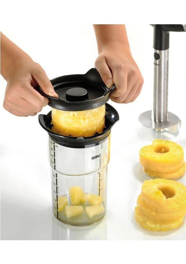 GEFU Pineapple Slicer Professional Plus Incl. Small Piece Cutter And Storage Container
