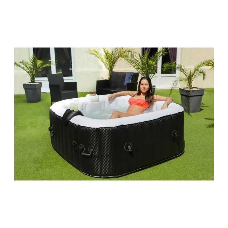 Aufblasbares Spa Sunspa Karriert Schwarz 4 Menschen (155 X 155 X 65 Cm)