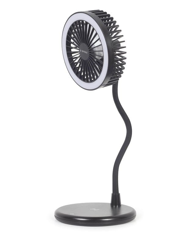 Gembird Desktop fan with lamp and wireless charger