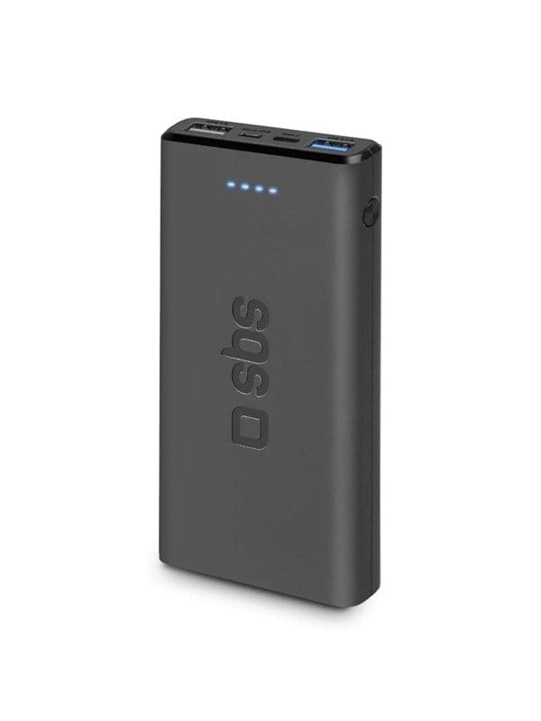 SBS Fast Charge Power Bank - 10.000 mAh - Black Powerbank (Akku) - schwarz - 10000 mAh