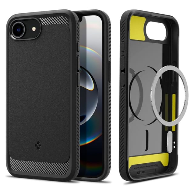 Spigen Rugged Armor MagSafe - matte black - iPhone 17e/16e