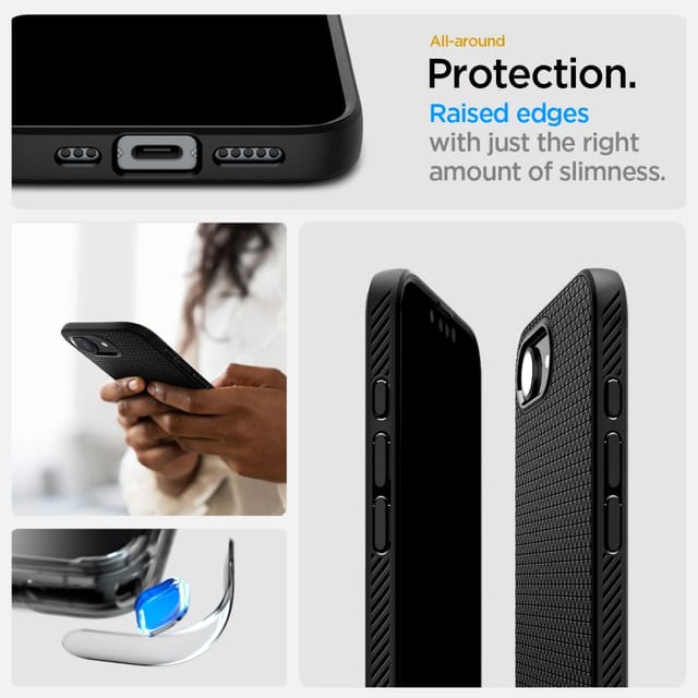 Spigen Liquid Air - matte black - iPhone 17e/16e