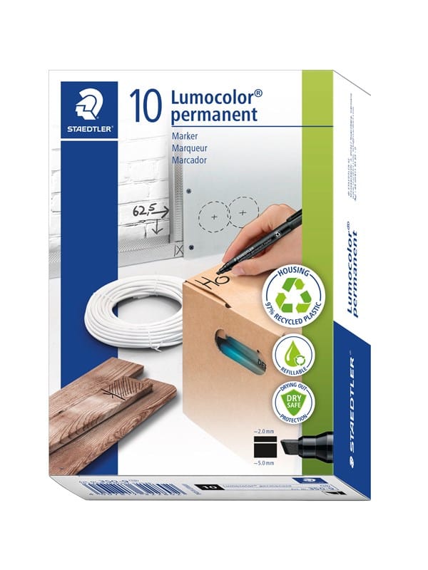 Staedtler Marker Lumocolor permanent .10 pcs.Blue