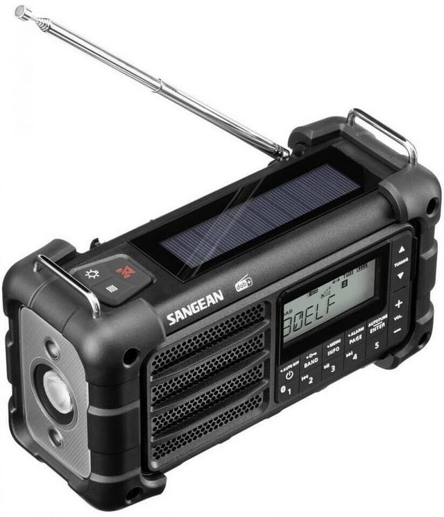 Sangean MMR-99 - Bluetooth - Handcrank - Solar Radio - DAB/DAB+/FM - Mono - schwarz