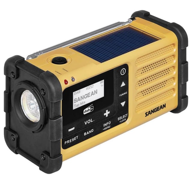 Sangean MMR-88 - Handcrank - Solar Radio - DAB/DAB+/FM - Gelb