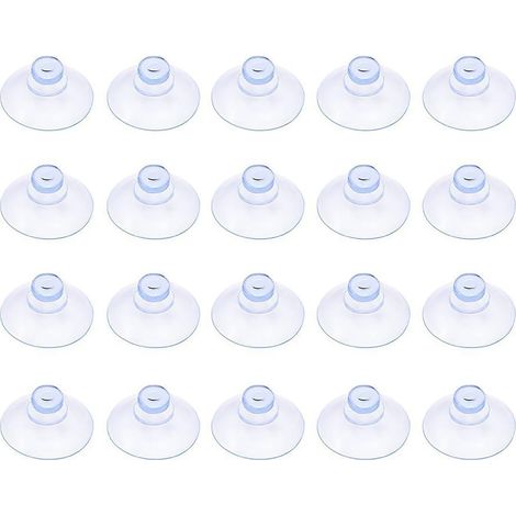 Bravix Lot De 20 Petites Ventouses En Plastique Transparentes, Sans Crochet, 30 Mm