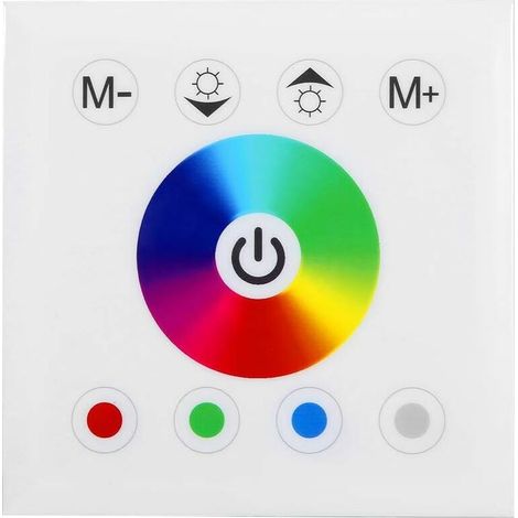 Télécommande Pour Panneau Mural,rgbw Contrôleur De Panneau Tactile À Led Avec Variateur De Couleur Pour Bandes Led Télécommande Pour Panneau Mura