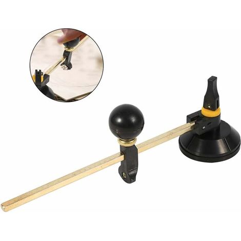 Bravix Coupe-verre Circulaire Avec Ventouse Outils De Coupe, Diamant Coupe Diamètre Du Cercle 400 Mm Pour Amateurs Coupeurs De Verre Professionnels
