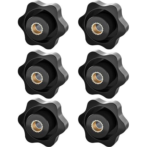 Bravix Bouton De Serrage M8, Ecrou Étoile, Bouton De Serrage À Filetage Moleté, Écrou De Serrage M8, Étoile Tête Écrous De Serrage Bouton,pour Les Mécaniques, Mobilier, Équipements Électroniques, 6 Pa