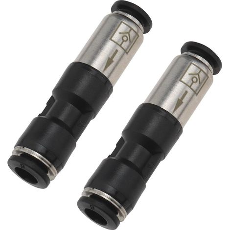 Bravix 2pcs 6mm Type À Prise Rapide Clapet Anti-retour Unidirectionnel Débit Pneumatique Connecteurs De Clapet Anti-retour À Air Comprimé Pousser Pour Connecter Le Tube D'Air