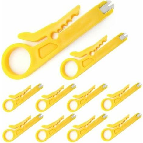 Bravix 10 Pcs Mini Pince À Dénuder/câble Réseau Outil De Sertissage/dénudeur De Fil De Réseau/coupe-pinceau Pour Câble Réseau Rj45 Cat5/6, Câble De Téléphone De Données, Câble Utp D'Ordinateur