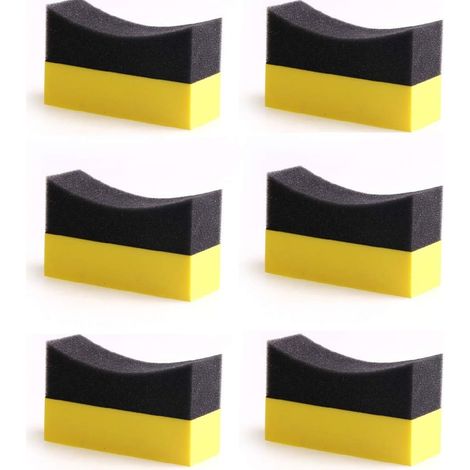 Bravix Éponge De Nettoyage 6 Pièces Tampons Applicateurs De Pansement De Contour De Pneu Brillant Brillant Couleur Éponge De Polissage Cire