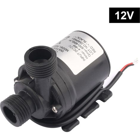 Bravix Pompe A Eau 12v, Pompe À Eau Submersible Sans Balai, Pour La Circulation De L'Eau De La Piscine De Fontaine Solaire D'Aquarium D'Étang De Bassin