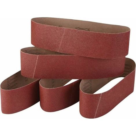 Bravix Jeu De 5 Bandes Abrasives En Corindon Fin 100 X 915 Mm Granulométrie 60/80/120/240/320