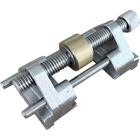 Bravix Guide D'Affûtage - En Acier Inoxydable - Serrage Sur Le Côté - Angle Fixe - Avec Rouleau En Laiton Pour Ciseaux À Bois, Lame De Rabot, Burin Plat - Largeur Entre 5 Et 8,2 Cm
