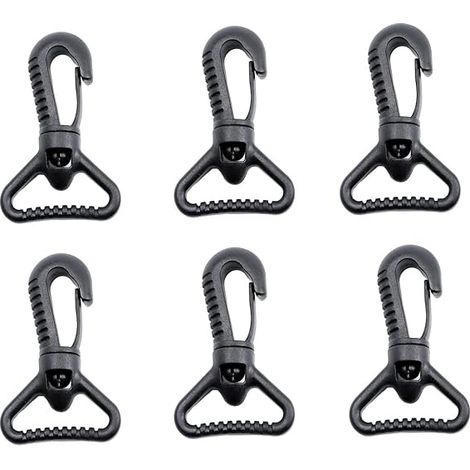 10pcs Mousquetons En Plastique, Mousqueton Pivotant En Plastique Pour Porte De Poussée - Mousqueton Rotatif - Mousqueton Rotatif - Fermoir À Boucle Pour Sangle, Noir