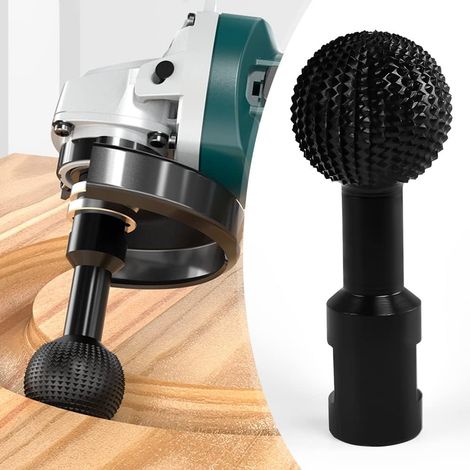 Bravix Fraise Sphérique Rotative 14mm Lime Rotative À Tête Sphérique Sculpture Sur Bois Foret De Polissage Fraises À Boule Meuleuse D'Angle Accessoires