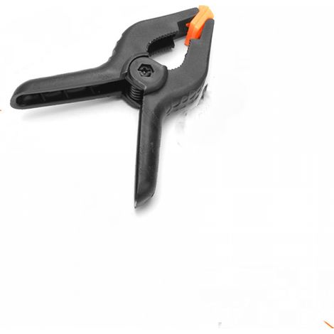 Bravix 4 Pièces 4" 114 Mm Pince A Ressort Plastique, Pince De Serrage Force De Serrage Élevée Ouverture Maximale 41mm, Pince Serre Joint Avec Mobiles Mâchoires Pour Bois Atelier Photographie, Noir