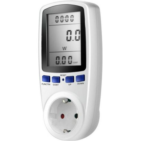 Compteur D'Énergie Wattmètre Prise,prise Compteur D'Énergie Électrique Avec 7 Mode, Compteur D'Énergie Avec L'Écran D'Affichage À Cristaux Liquides Pour Économie D'Energie, 3680w