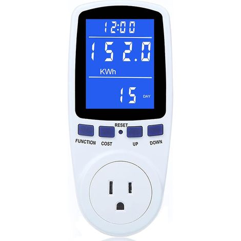 Watt Prise De Compteur De Puissance Domestique Consommation Électrique Surveiller La Consommation, Tension D’énergie Ampères Kill Tester Avec Rétro-éclairage, Protection Contre Les Surcharges,