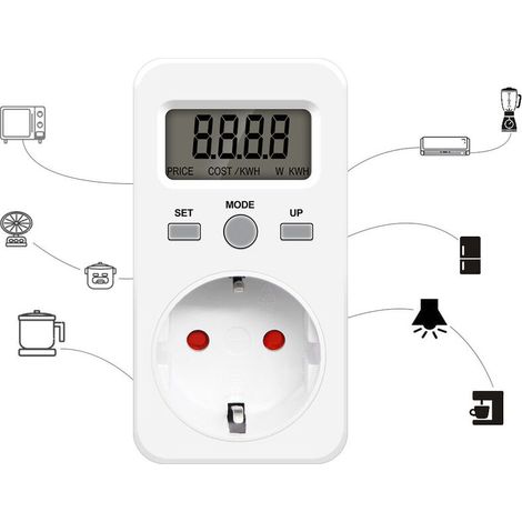 Bravix Compteur D'Énergie Numérique 230v 16a Compteur D'Électricité À Affichage Lcd