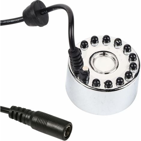 Bravix Brumisateur, Changeant Ultrasonique Brumisateur Fontaine D'Eau Étang Atomiseur Humidificateur D'Air 12 Led 24 V Couleur(three-color Gradient Atomizer+eu) Brumisateur Ultrason Led Brumisateur