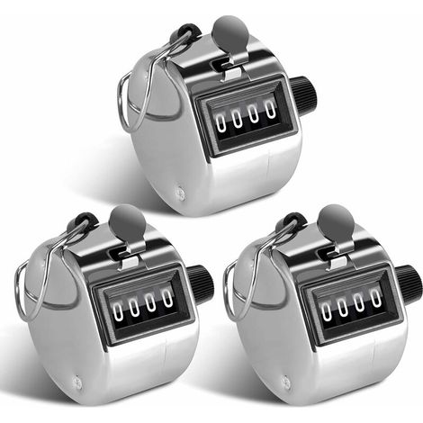 Bravix 3 Pièces Compteur Manuel 4 Chiffres Compteur De Passage Pour Compteur De Personnes, Sport De Golf, École Des Formateurs