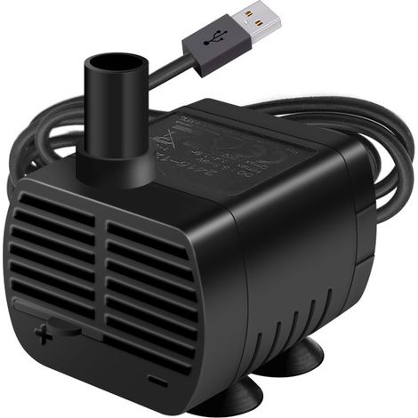 Bravix Mini Pompe A Eau Submersible (200l/h Réglable, 1-3w) Ultra Silencieuse Pompe Fontaine A Eau Chat Avec 1,5 M Câble, Pompe Aquarium Pour Aquarium, Étang Fontaine, Hydroponique