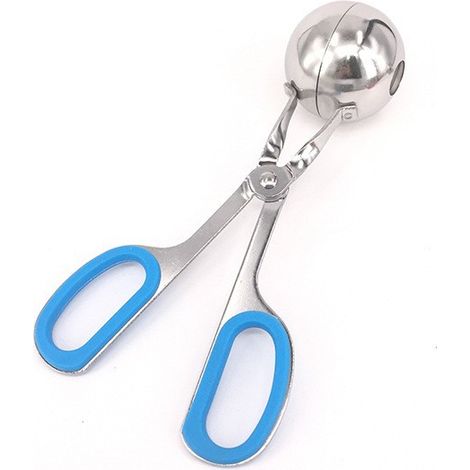 Fabricant De Boulettes De Viande En Acier Inoxydable, Pinces À Glace Cake Cuillère À Boules De Melon Antiadhésive Avec Poignées Antidérapantes, Pinces À Boulettes De Viande Pour Cuisine 4,5 Cm(bleu)