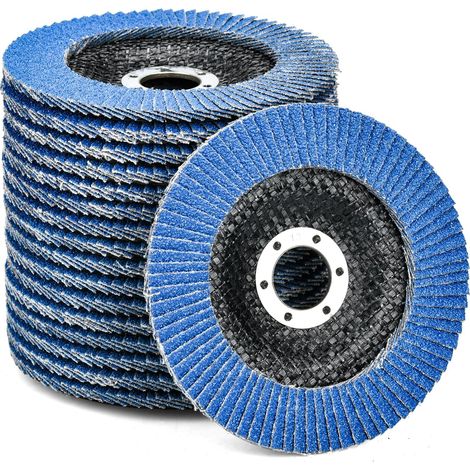 Bravix 10 Pièces Ø 125 Mm X 22 Mm Nombre De Grains 40 Pièces Disques De Meulage Pour L'Ébavurage, L'Élimination De La Rouille, Le Polissage, La Finition