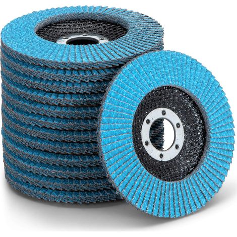 Bravix Roues À Lamelles De Haute Qualité │ 10 Pièces │ Ø 75 Mm │ Grain 80 │ Pour Métal, Acier Et Bois │ Revêtement En Corindon De Zircone │ Roues À Lamelles │ Roues Abrasives │ Roues À Lamelles