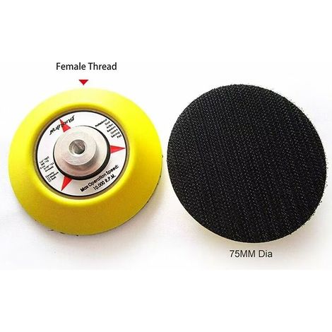 Bravix Tampon De Ponçage Auto-agrippant -75 Mm - Autocollant Magique - Pour Ponceuse Orbitale - Avec Adaptateur Pour Perceuse Électrique Et Disque De Polissage Auto-adhésif