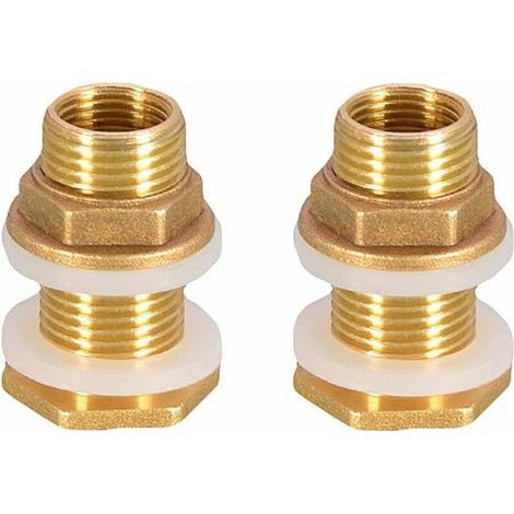 2 Pièces Passe-fils À Eau 4,2 Cm 1/2 Connecteur D'Eau En Laiton Pour Robinet/robinet Baril/réservoirs D'Eau De Pluie