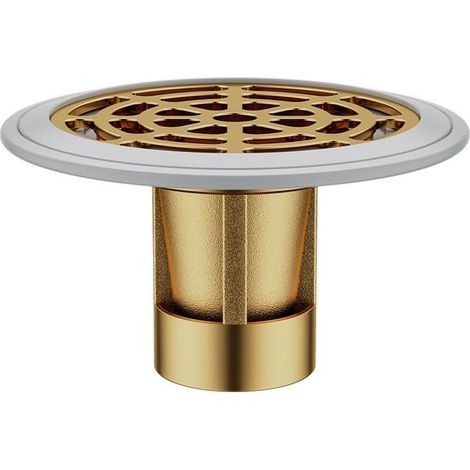 Bravix Siphon De Sol, Clapet Anti Odeur Laiton Épaissi, Siphon De Sol Anti Odeur, Avec Anneau En Caoutchouc, Prévenir Les Odeurs