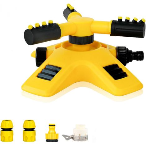 Bravix Arroseur Oscillant, Tandem Rotatif Automatique 360 Degrés Matériel D'Arrosage Pour Jardin, Diamètre Pulvérisation 8-10 M Asperseur Arrosage, Pour L'Irrigation Pelouse Jardin