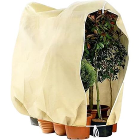 Bravix Voile Hivernage, Housses De Protection Pour Plantes, Voile Hivernage Plante, Voile Hivernage Pour Plantes Avec Fermeture Éclair Et Cordon De Serrage Pour Protection Des Plantes, 120 X 180 Cm